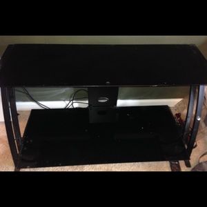 Super good condition Black glass Tv stand